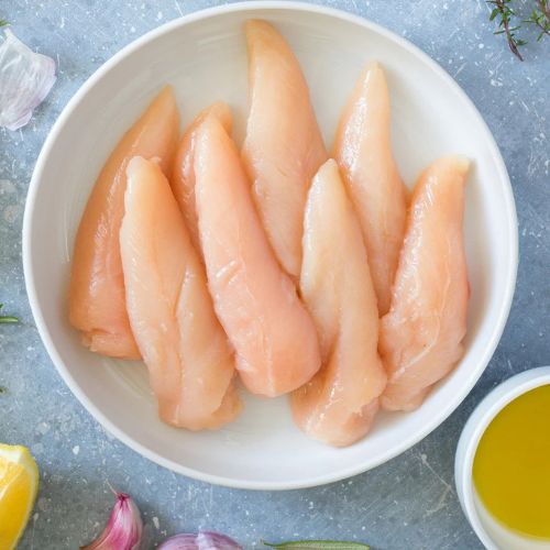 Chicken Strips from breast and Thigh